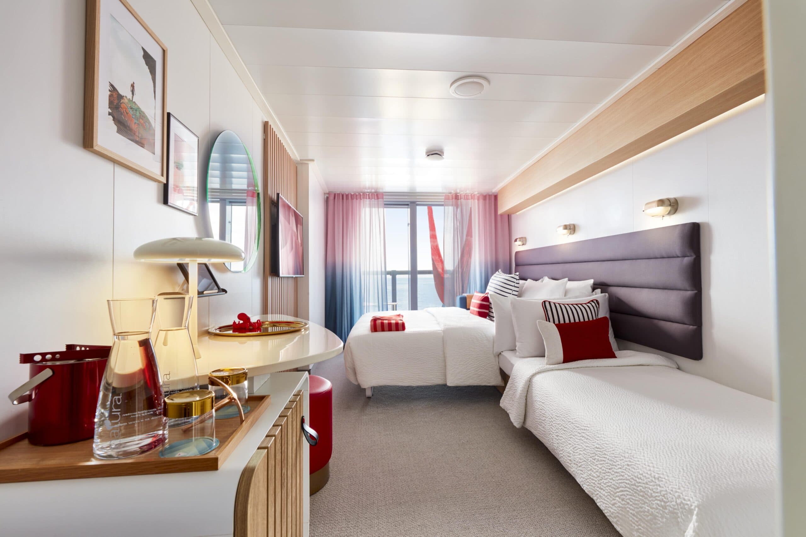 Virgin Scarlet lady Balcony cabin, sea terrace cabin